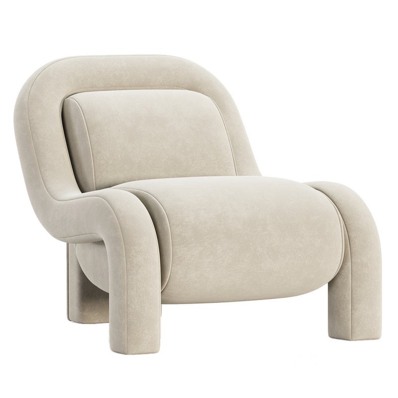 Ellis Chair, Mohair Pewter Image 4