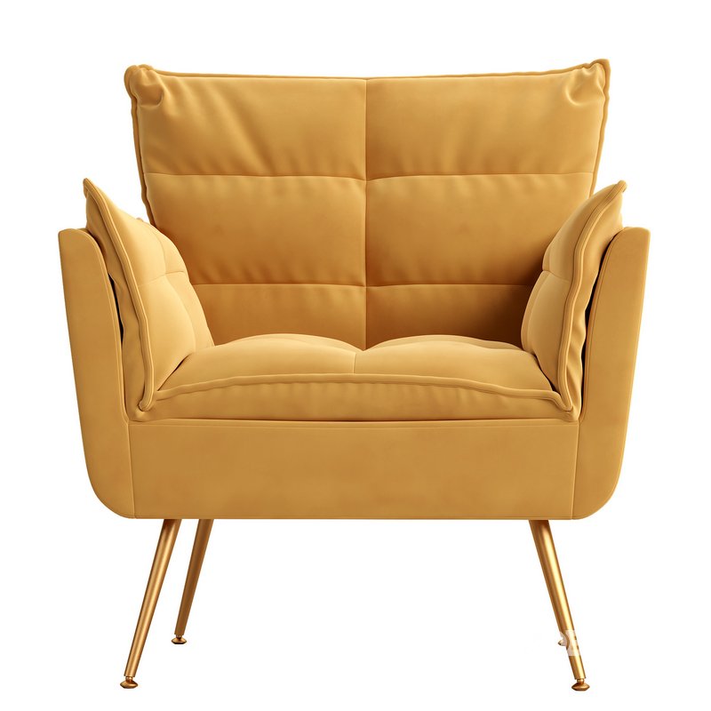 Contemporary Velvet Armchair Image 2