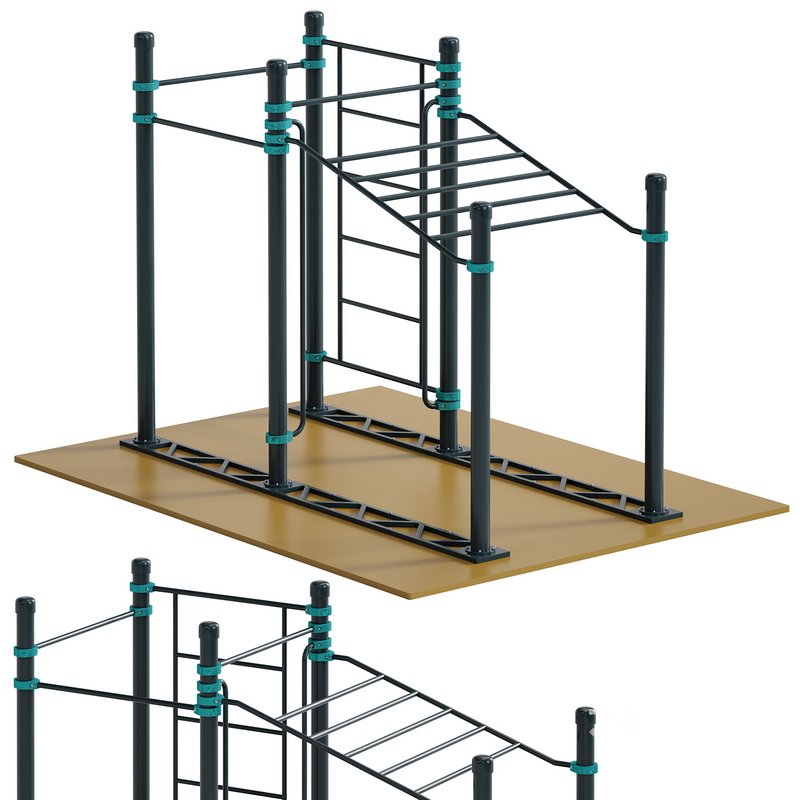 Lifting handrail wall bars 3 horizontal bars and vertical handrails for wheelchair users by Kenguru Image 1