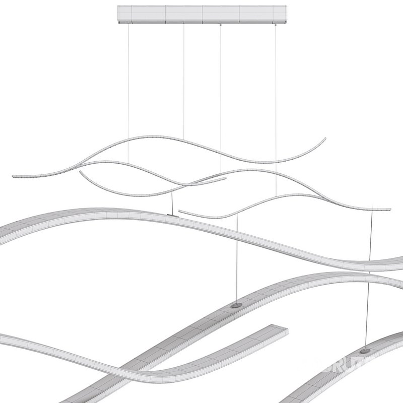 Creative Modern LED Abstract Chandelier by Zenqdesigns Image 4