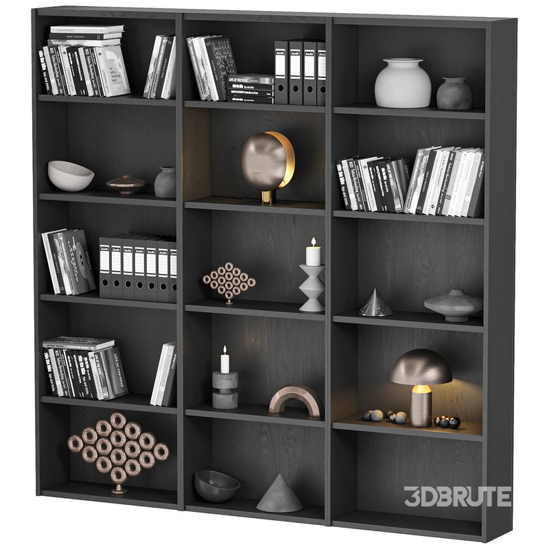 Bookcase and minimal wood with decor by Collections Image 5