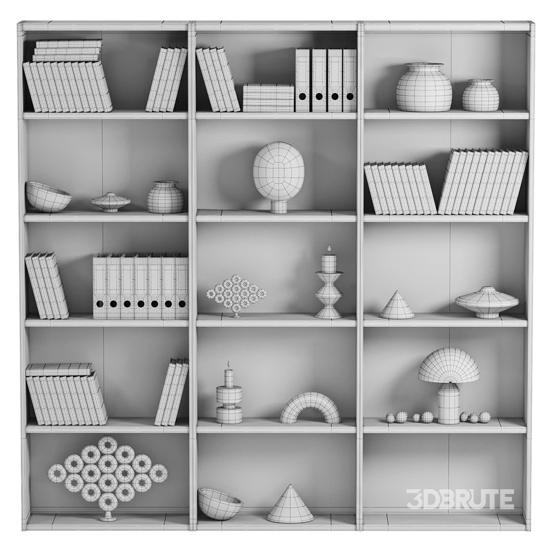 Bookcase and minimal wood with decor by Collections Image 6