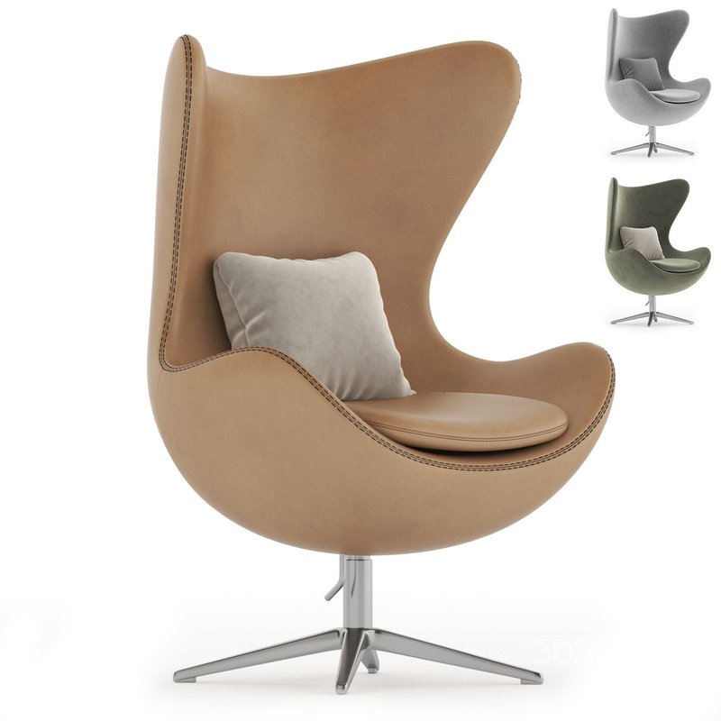 Armchair Arne Jacobsen Style Egg Chair Image 6