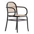 HOFFMAN BLACK OAK RATTAN DINING CHAIR - Thumbnail 1