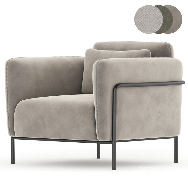 Fauteuil in fluweel Alistair armchair Image 4