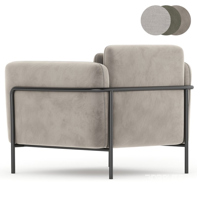Fauteuil in fluweel Alistair armchair Image 5