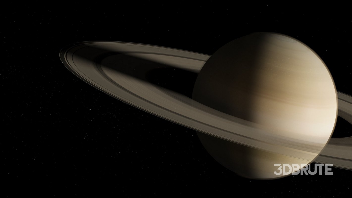 Saturn 3d model Image 2