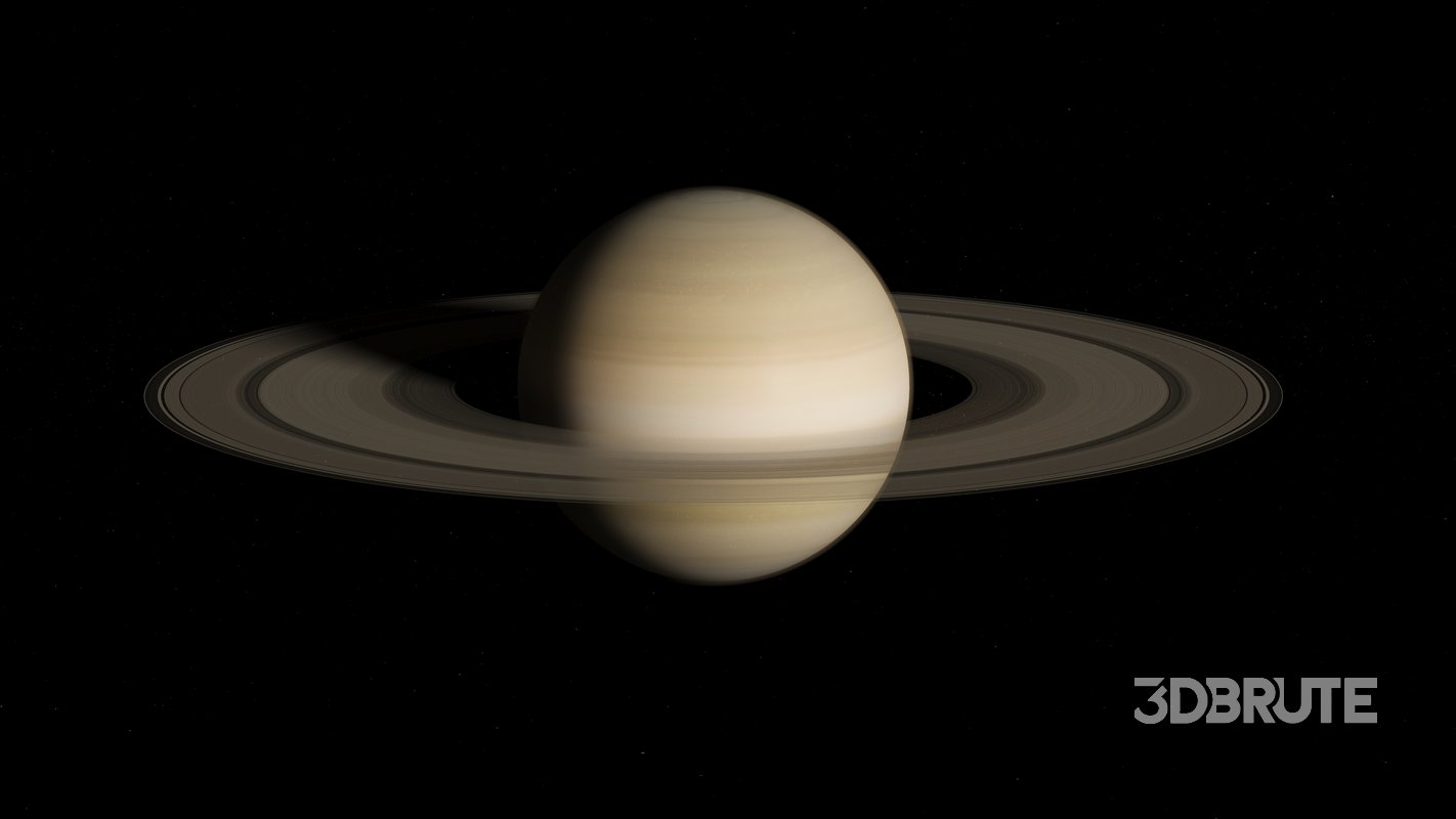 Saturn 3d model Image 3