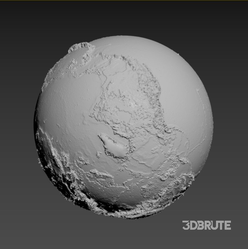 3D Earth Globe High Detail Image 4