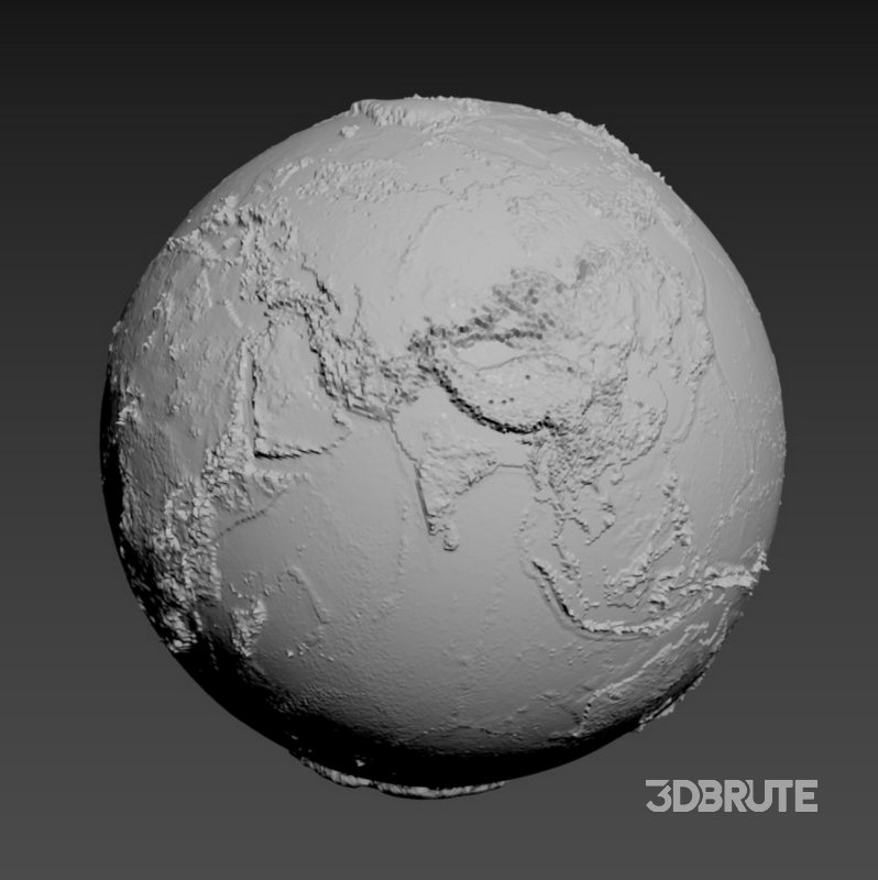 3D Earth Globe High Detail Image 6