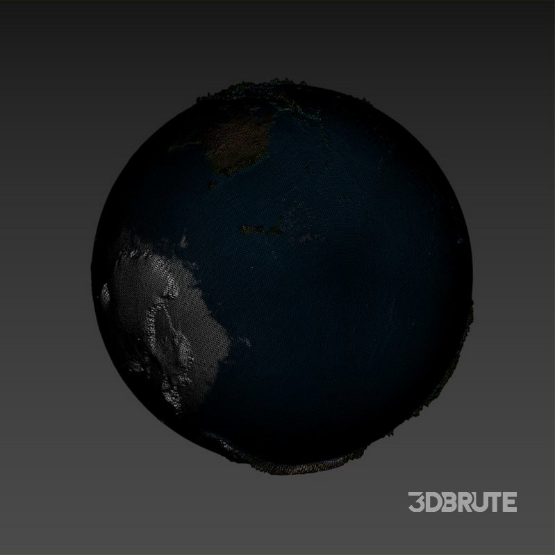 3D Earth Globe High Detail Image 8