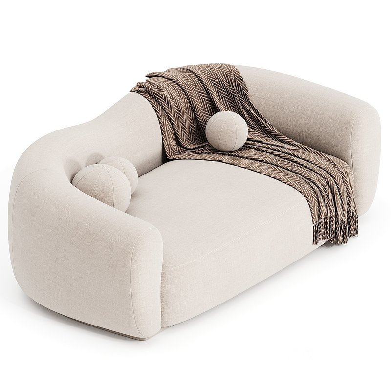Curved 3 Seater Sofa for Living Room Image 3