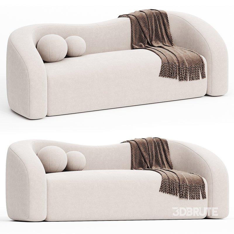 Curved 3 Seater Sofa for Living Room 5 Image 1