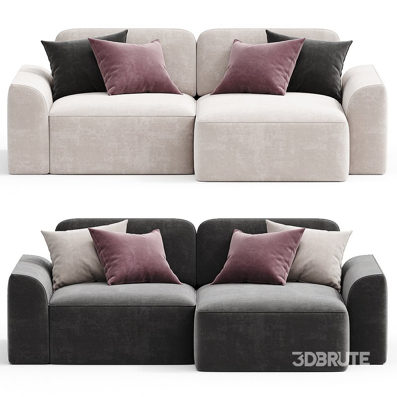 Corner sofa Space 1 Soft Gray Image 2