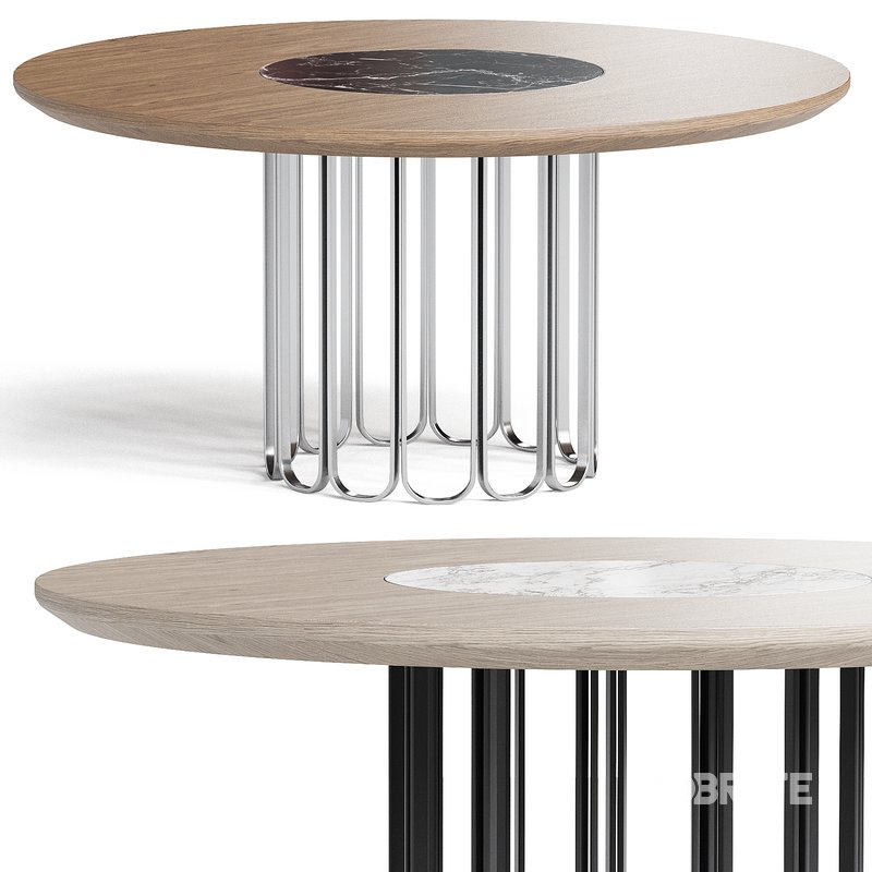 CHERYL Table with Lazy Susan By Laskasas Image 3
