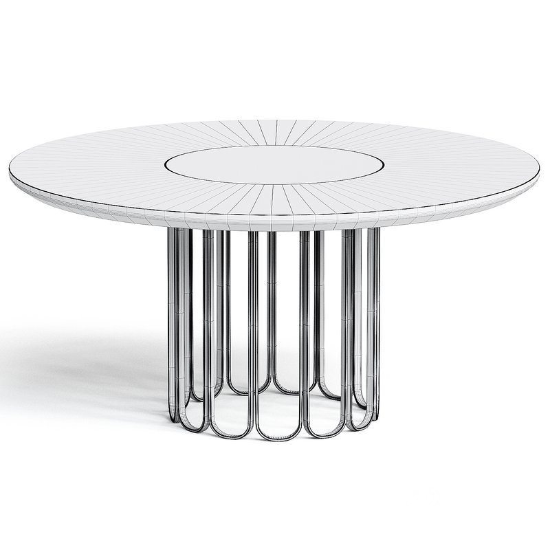 CHERYL Table with Lazy Susan By Laskasas Image 4