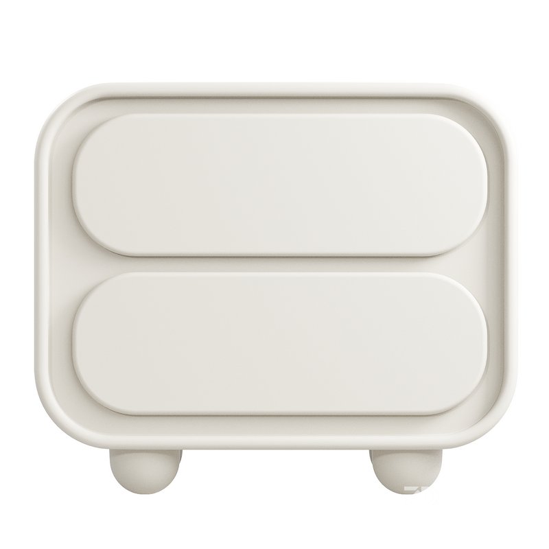 Curved Wooden Night Stand Image 3