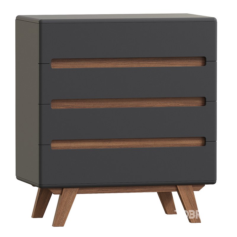 COMODA PARA QUARTO 4 GAVETAS PANTEON Image 1