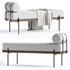 Michalak Polyester Upholstered Bench - Thumbnail 1
