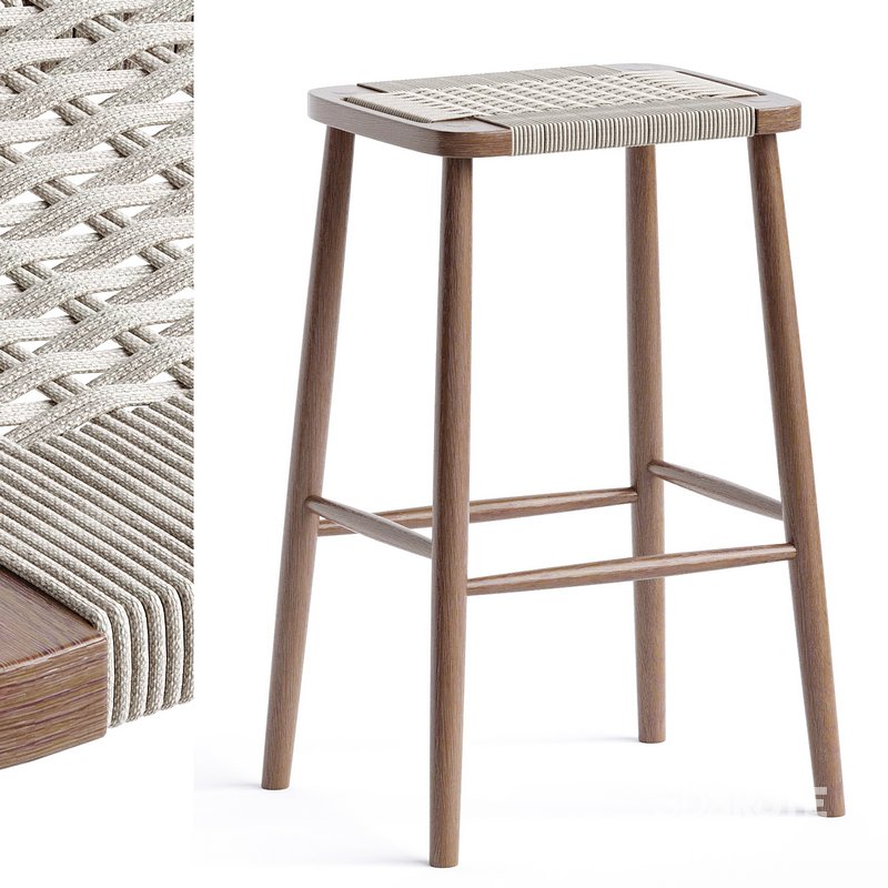 Solid Wood bar stool Image 1