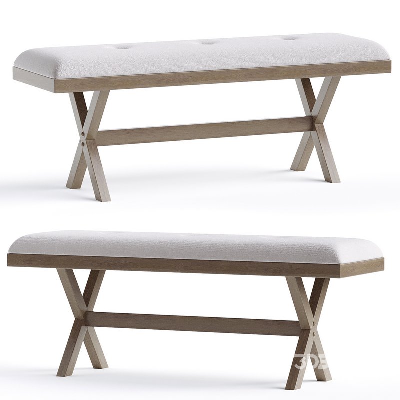 Raelyn Polyester Upholstered Bench Image 1