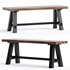 Elyon 48 Wide Rustic industrial Solid Wood Bench - Thumbnail 1