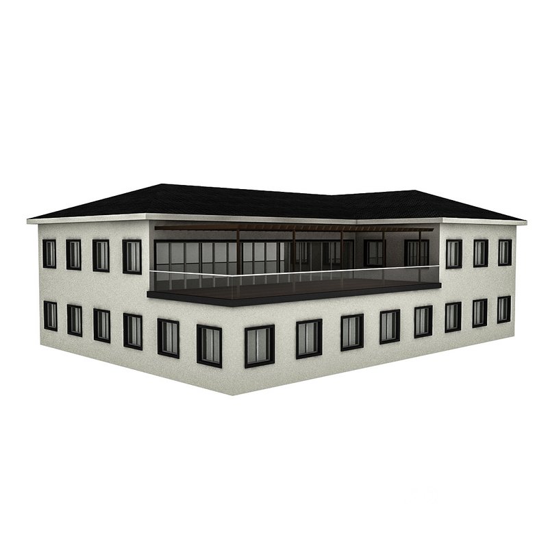 3D Modern Building 2 model Image 1