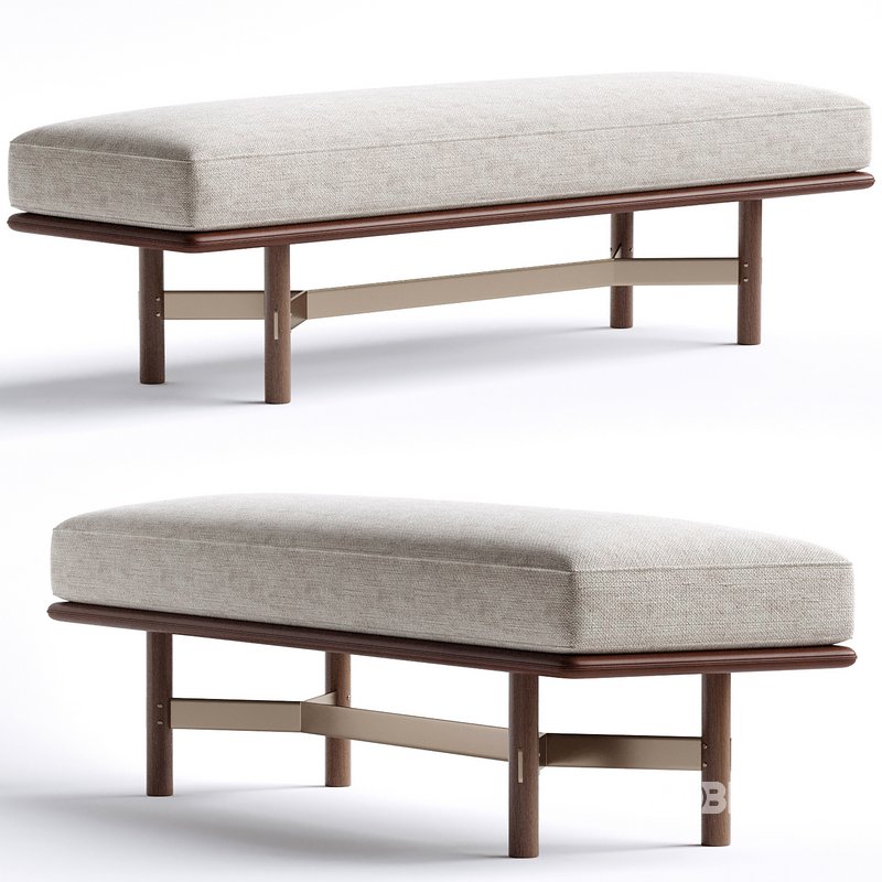 Stilt Contemporary Style Uplostered fabric bench by District Eight Image 1