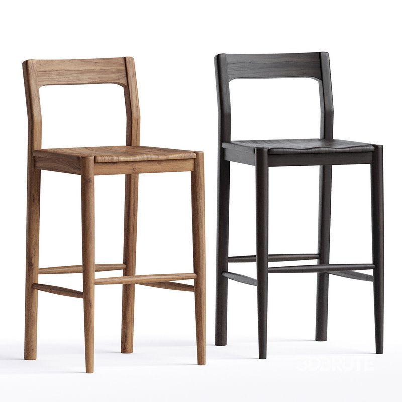 Owing walnut bar stool Image 3