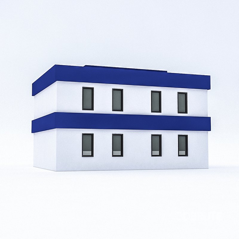 Cartoon Boildings Pack 3D model Image 1