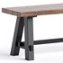 Elyon 48 Wide Rustic industrial Solid Wood Bench - Thumbnail 3