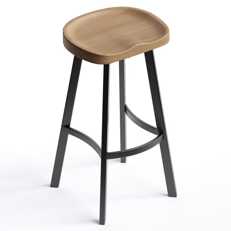 Ethet Wood Swivel Bar stool Image 2