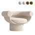 Armchair Bowl Wood Optio, Total Fabric Option - Thumbnail 2