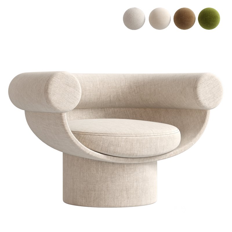 Armchair Bowl Wood Optio, Total Fabric Option Image 2