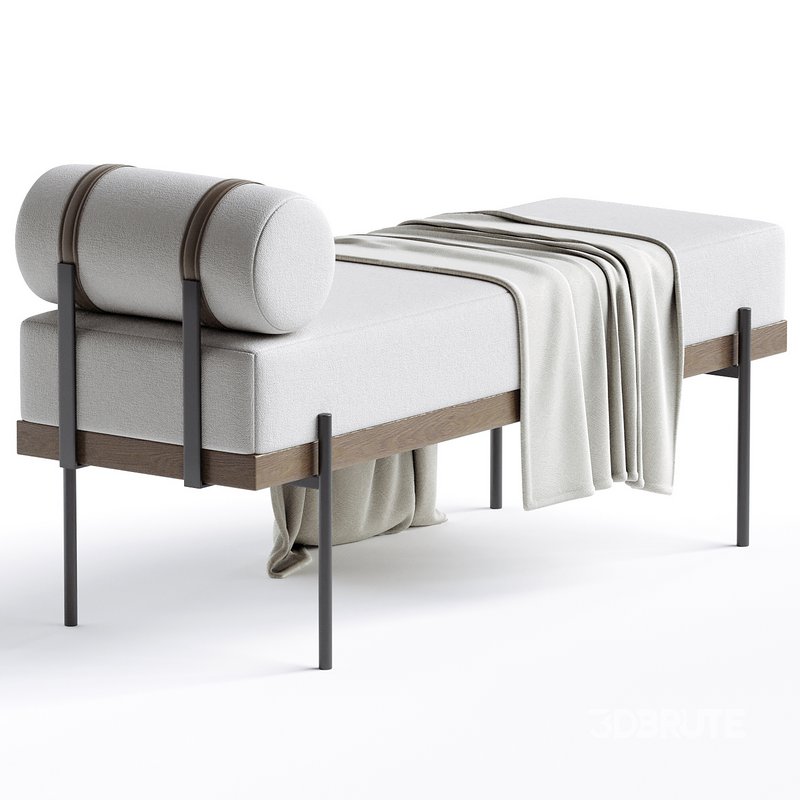 Michalak Polyester Upholstered Bench Image 2