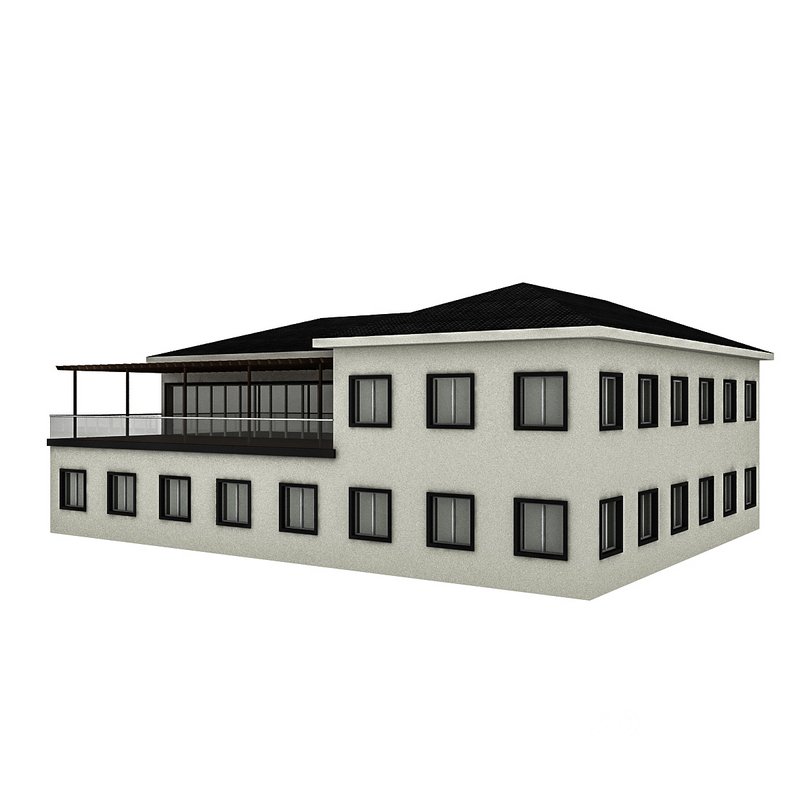 3D Modern Building 2 model Image 2