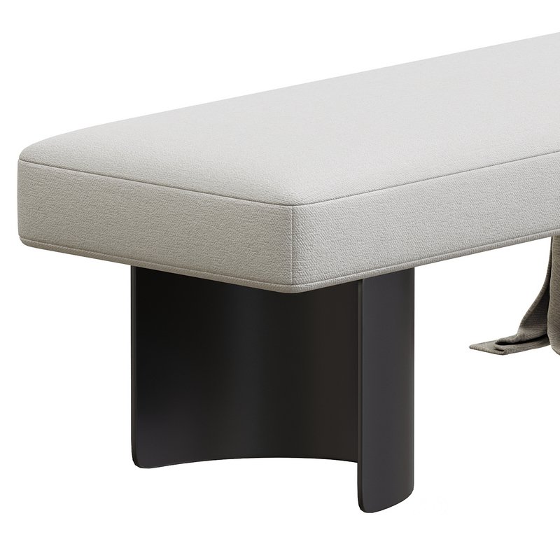 Raelee Metal Legs Bench Image 3