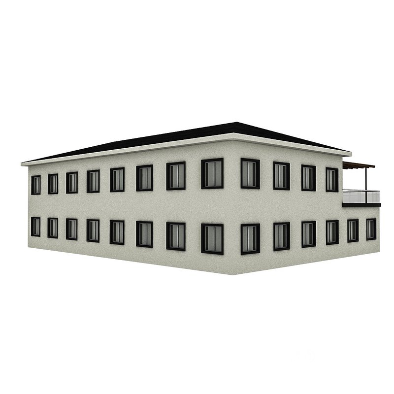 3D Modern Building 2 model Image 4
