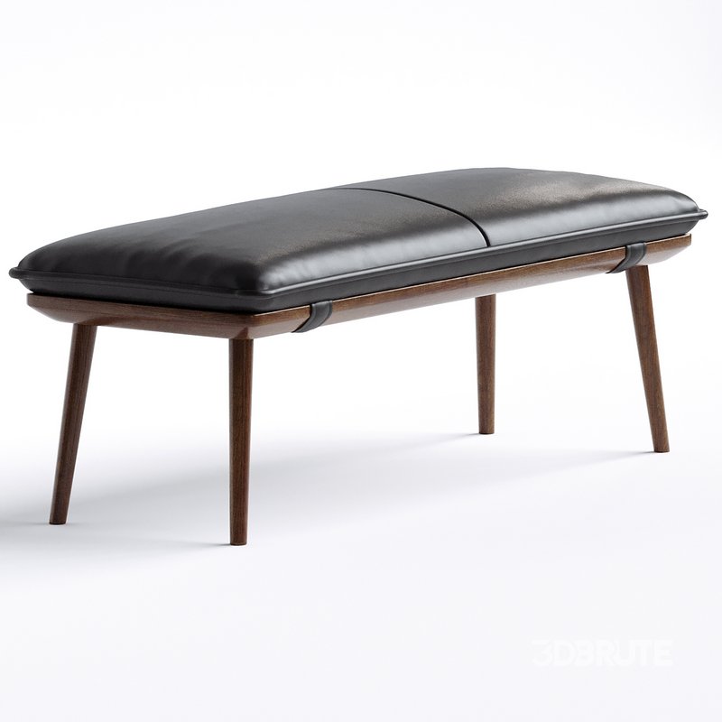 Lowene Genuine Leather Bench Image 3