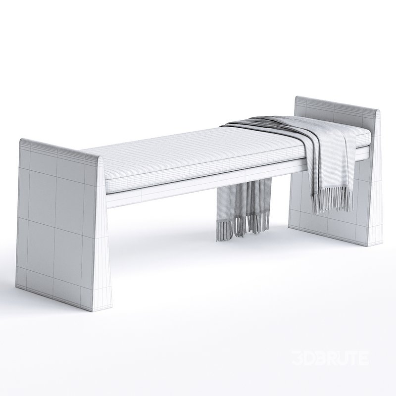 Asira Velvet Bench Image 3