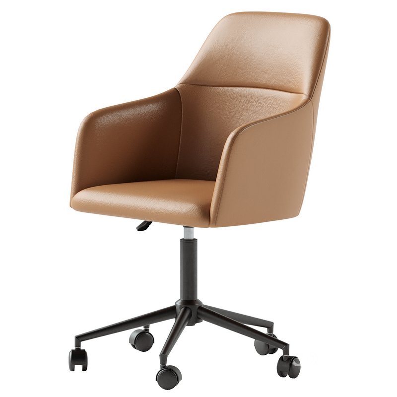 Asher Upholstered Swivel Desk Chair Image 2