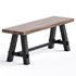 Elyon 48 Wide Rustic industrial Solid Wood Bench - Thumbnail 2
