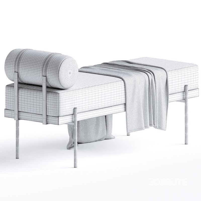 Michalak Polyester Upholstered Bench Image 3