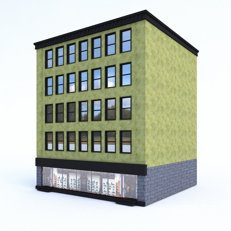 3D Buildings City Set model Image 4