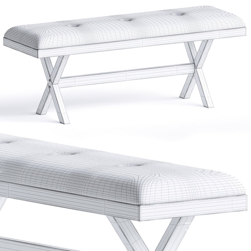 Raelyn Polyester Upholstered Bench Image 4