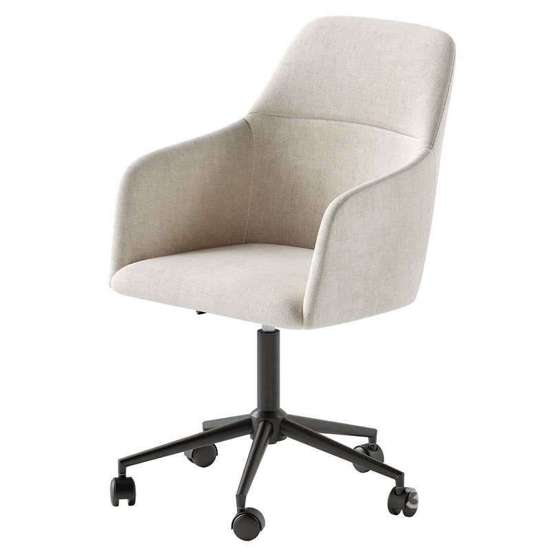 Asher Upholstered Swivel Desk Chair Image 3