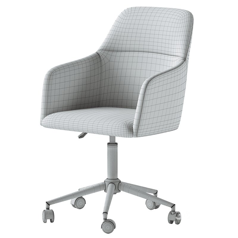 Asher Upholstered Swivel Desk Chair Image 4