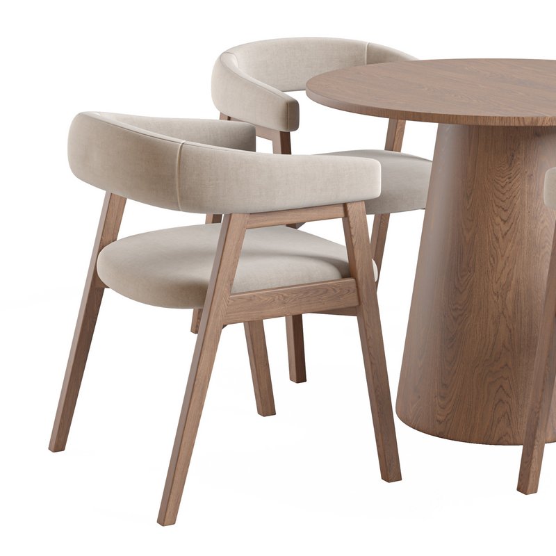 Round Pedestal Dining Table and Darcey Arm Chair by Wayfair Image 6