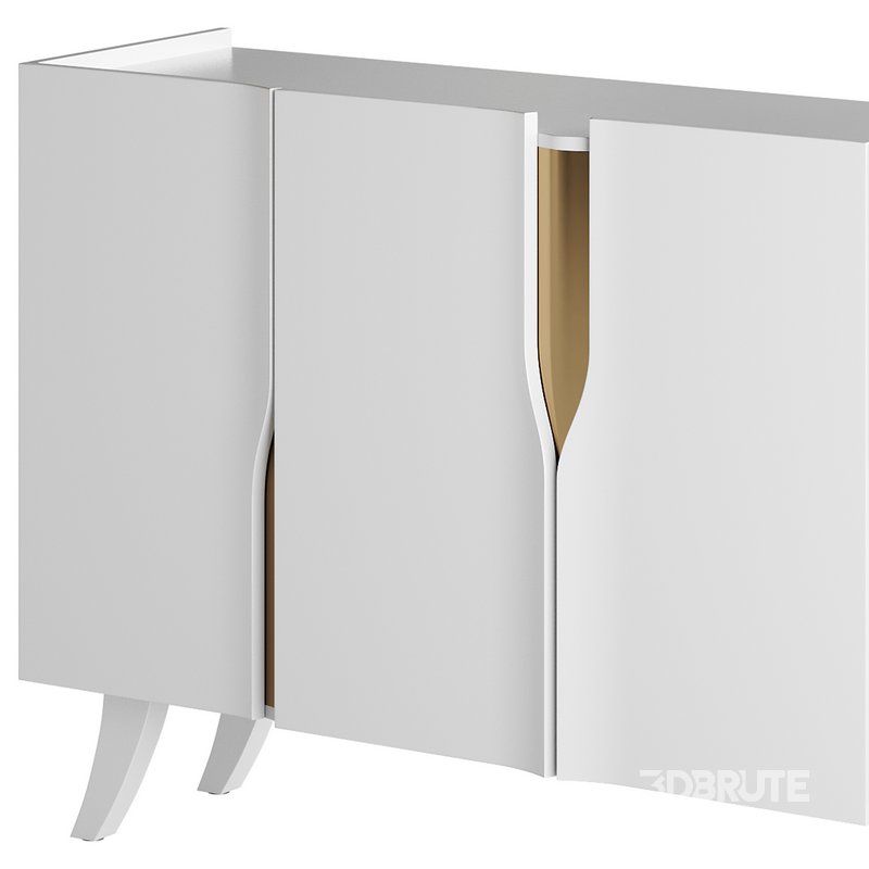 Modern White Sideboard Buffet Image 10
