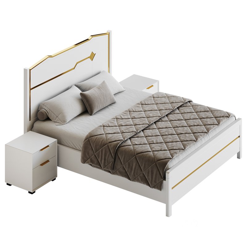 Modern White Bed I Image 10